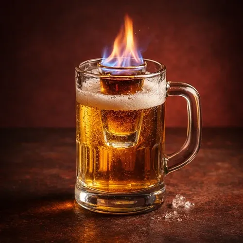 Photo of Flaming Dr. Pepper cocktail